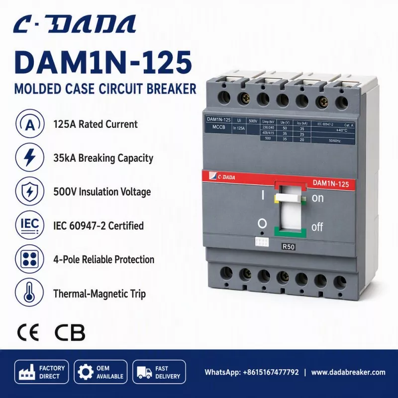 Garantire l'integrità della distribuzione secondaria: la soluzione MCCB C·DADA DAM1N-125